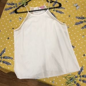 Lilly Pulitzer white silk tank